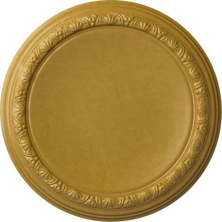 Ekena Millwork Carlsbad Ceiling Medallion (Fits Canopies up to 14 1/4"), 19 1/2"OD x 1 3/4"P, Iridescent Gold CM19CAIGS